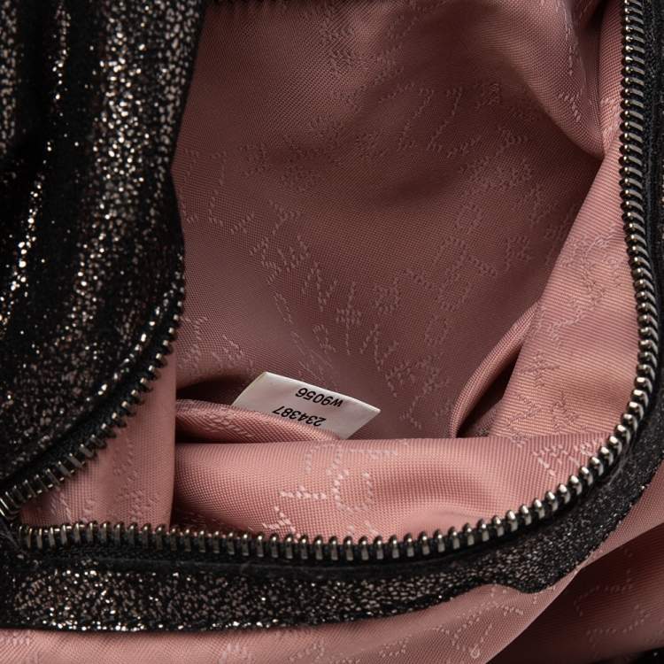 Pre Owned Stella McCartney Black/Silver Faux Suede Small Falabella Tote
