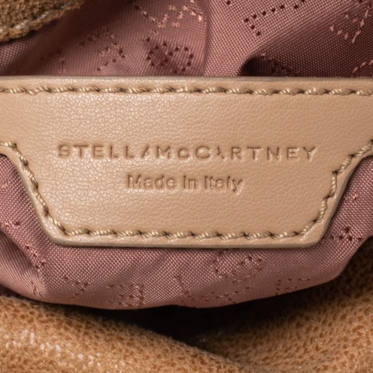 Pre Owned Stella McCartney Beige Faux Suede Tiny Falabella Tote 