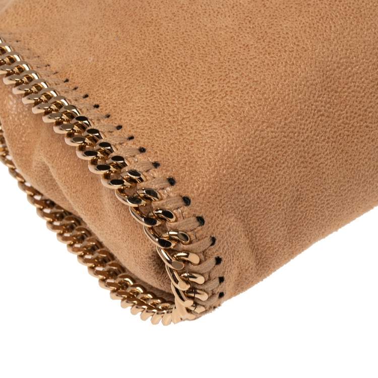 Pre Owned Stella McCartney Beige Faux Suede Tiny Falabella Tote 