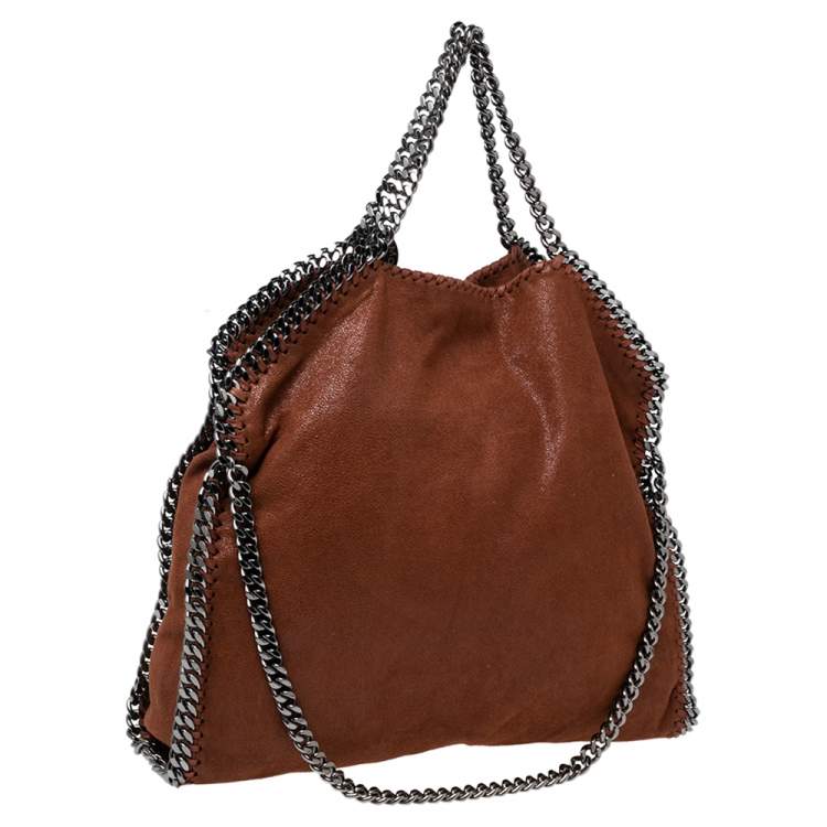 Pre Owned Stella McCartney Brown Faux Suede Falabella Tote
