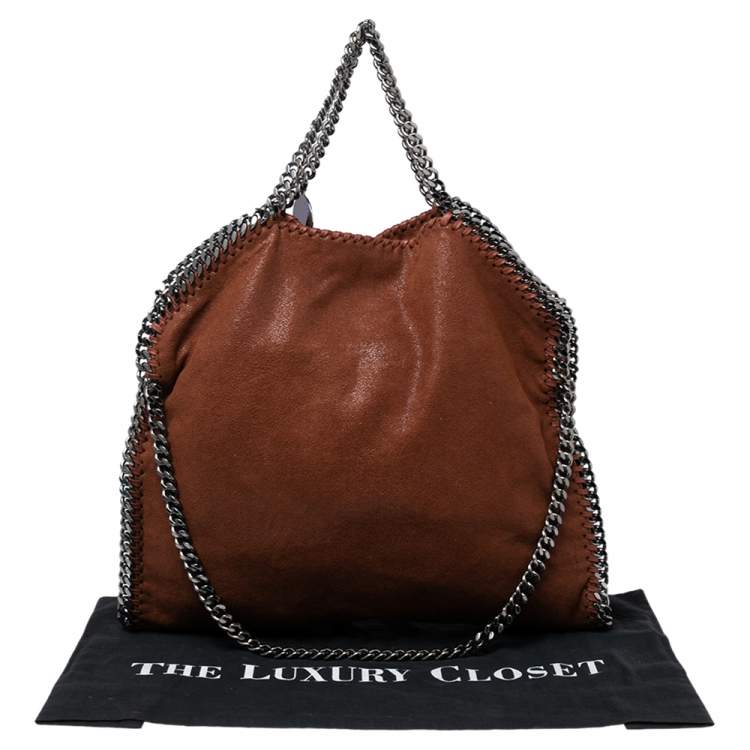 Pre Owned Stella McCartney Brown Faux Suede Falabella Tote