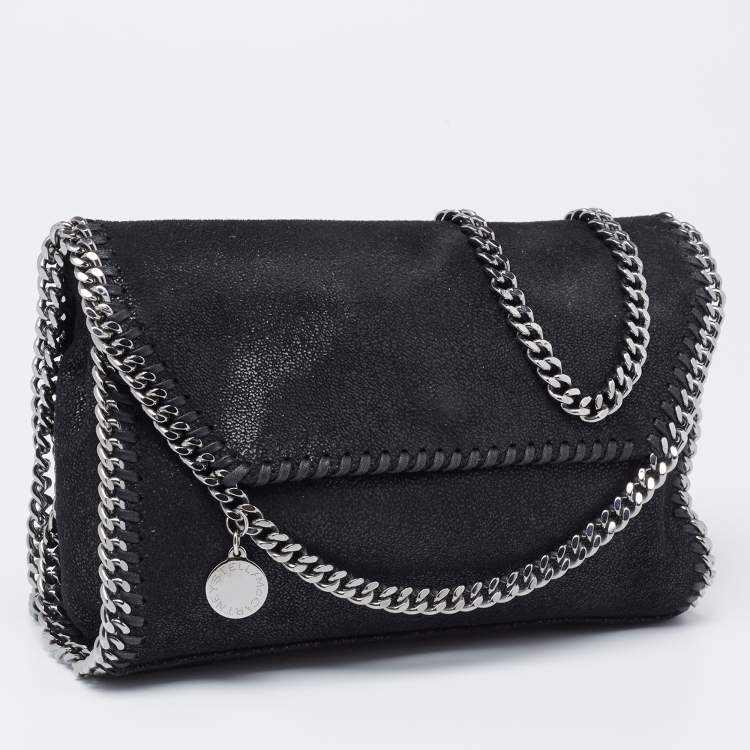 مملوكة مسبقًا Stella McCartney Black Faux Leather Mini Falabella Crossbody Bag