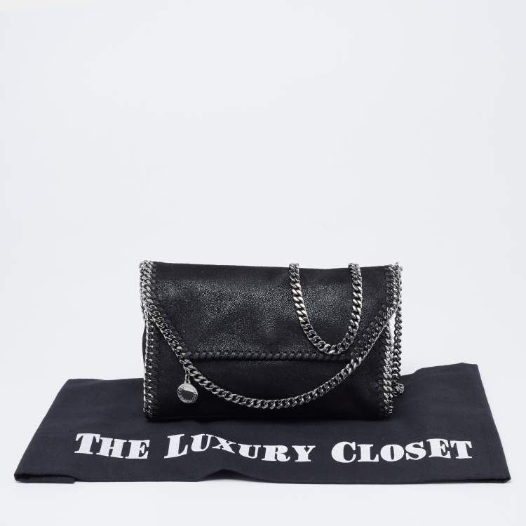 مملوكة مسبقًا Stella McCartney Black Faux Leather Mini Falabella Crossbody Bag