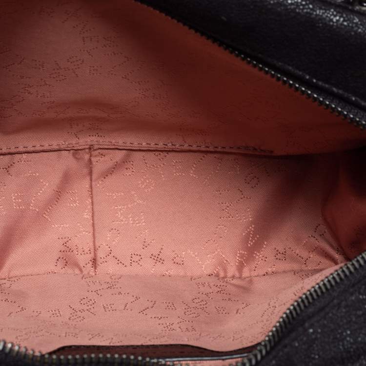 Pre Owned Stella McCartney Black Faux Leather Falabella Camera Bag