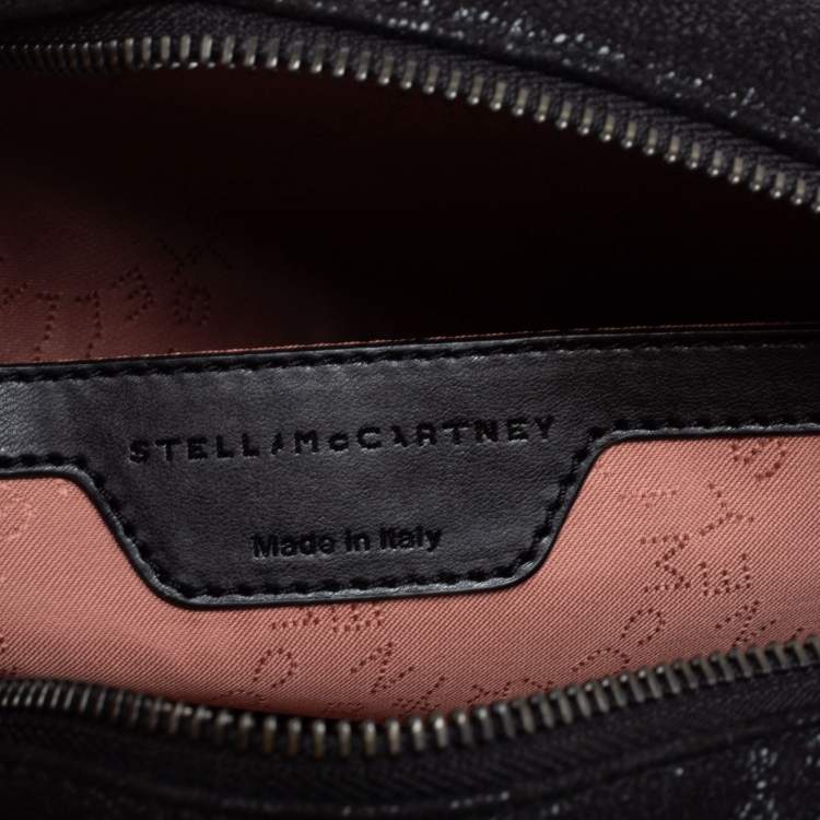 Pre Owned Stella McCartney Black Faux Leather Falabella Camera Bag