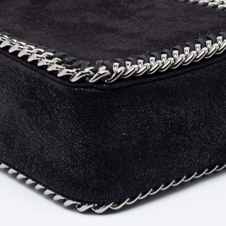 Pre Owned Stella McCartney Black Faux Leather Falabella Camera Bag