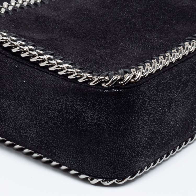 Pre Owned Stella McCartney Black Faux Leather Falabella Camera Bag