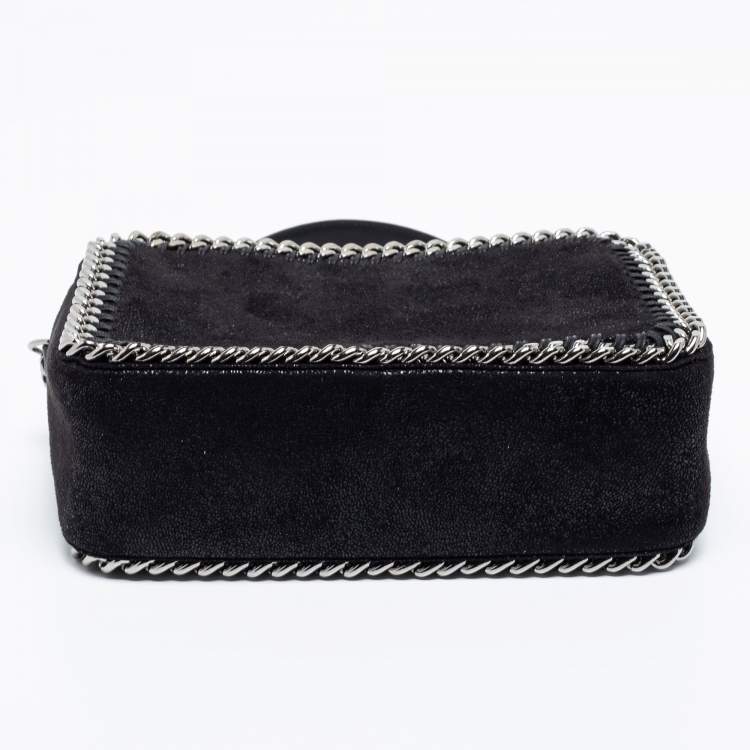 Pre Owned Stella McCartney Black Faux Leather Falabella Camera Bag
