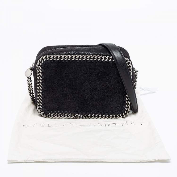 Pre Owned Stella McCartney Black Faux Leather Falabella Camera Bag