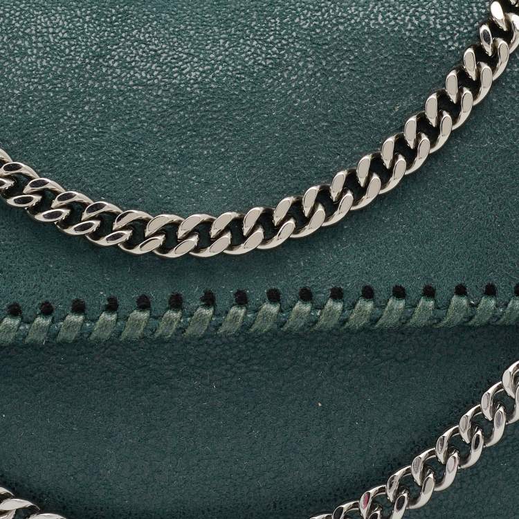 Pre Owned Stella McCartney Green Faux Leather Falabella Crossbody Bag