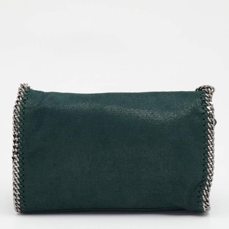 Pre Owned Stella McCartney Green Faux Leather Falabella Crossbody Bag
