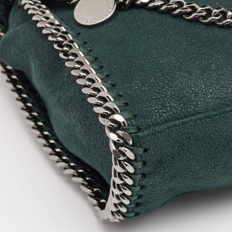 Pre Owned Stella McCartney Green Faux Leather Falabella Crossbody Bag
