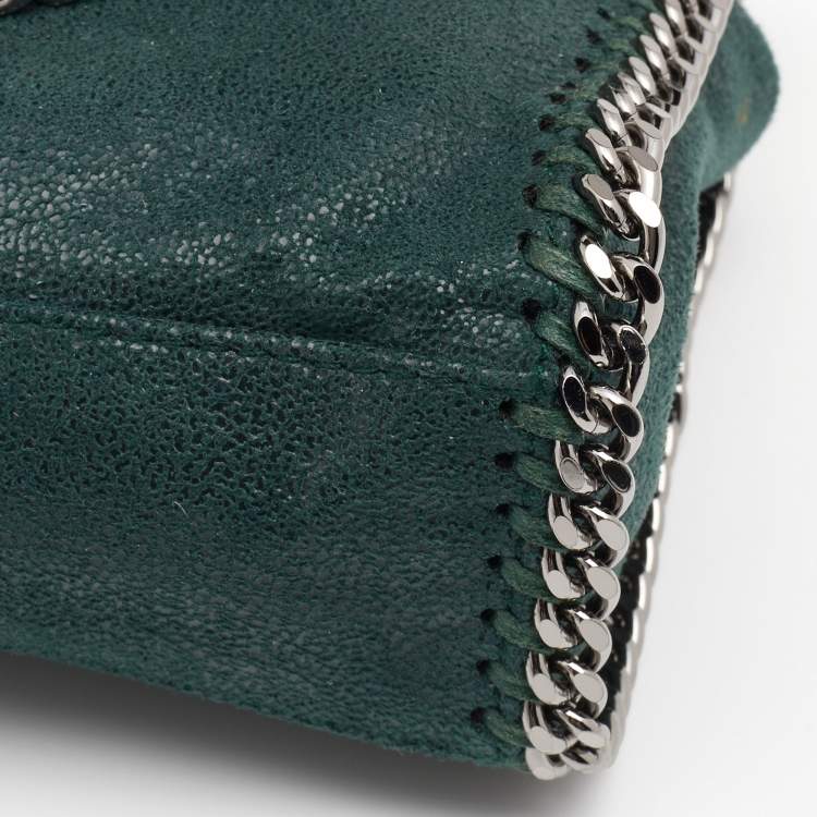 Pre Owned Stella McCartney Green Faux Leather Falabella Crossbody Bag
