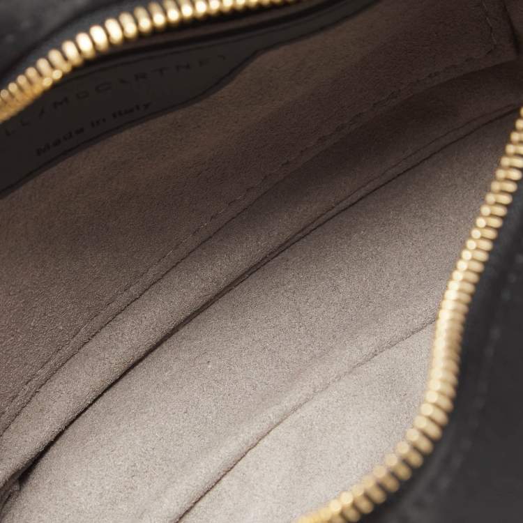 Pre Owned Stella McCartney Black Satin Stella Star Camera Crossbody Bag