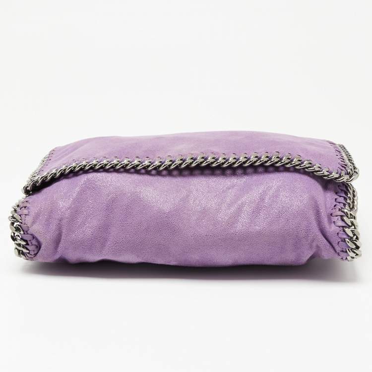 مملوكة مسبقًا Stella McCartney Purple Faux Suede Falabella Flap Shoulder Bag