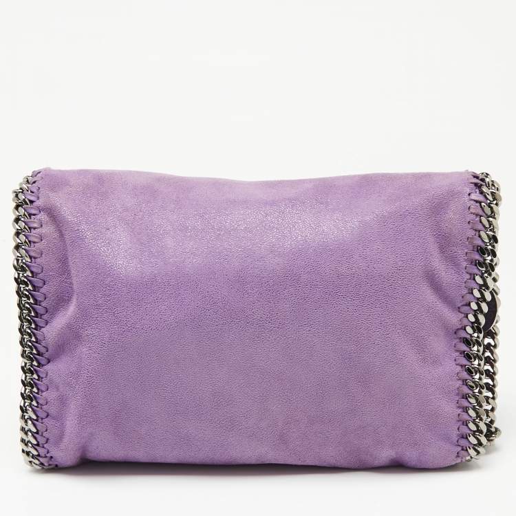 مملوكة مسبقًا Stella McCartney Purple Faux Suede Falabella Flap Shoulder Bag