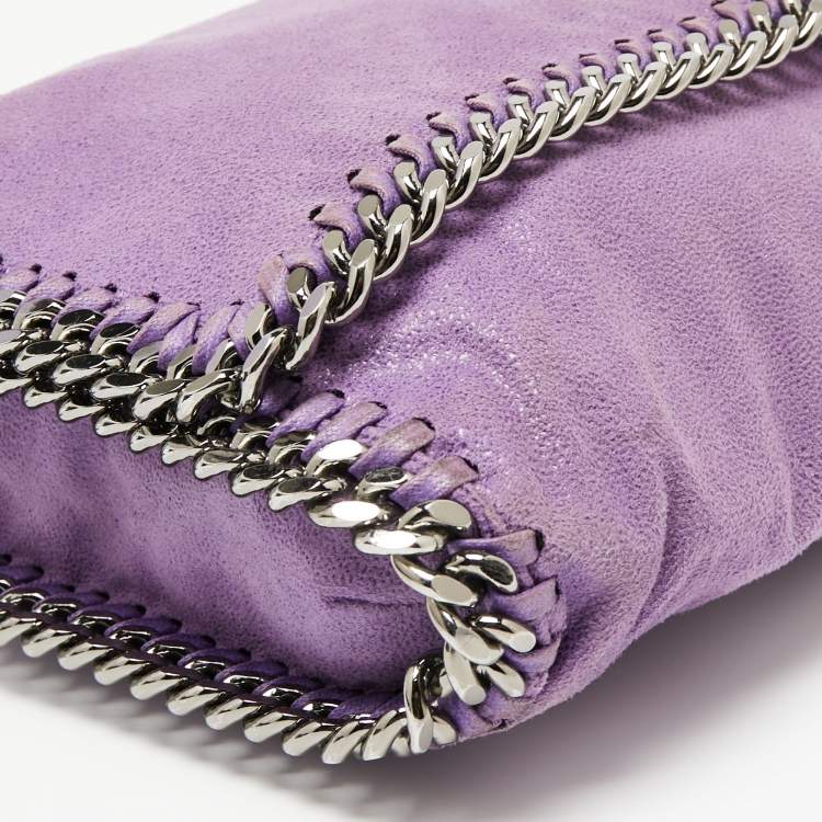 مملوكة مسبقًا Stella McCartney Purple Faux Suede Falabella Flap Shoulder Bag
