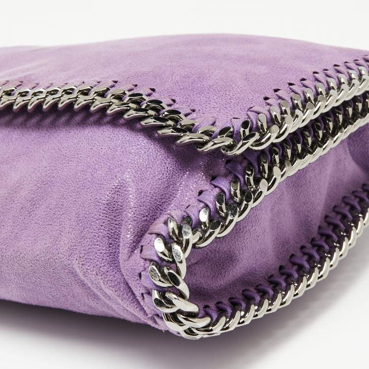 مملوكة مسبقًا Stella McCartney Purple Faux Suede Falabella Flap Shoulder Bag
