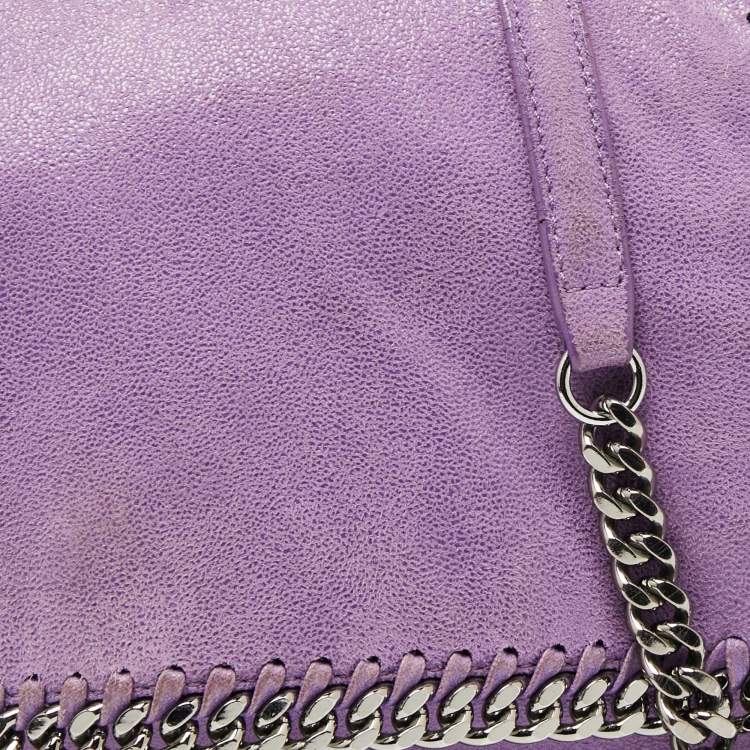 مملوكة مسبقًا Stella McCartney Purple Faux Suede Falabella Flap Shoulder Bag