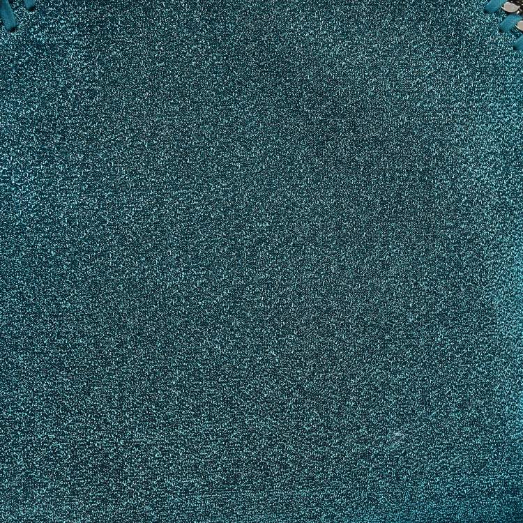 Pre Owned Stella McCartney Metallic Blue Shimmer Fabric Falabella Tote