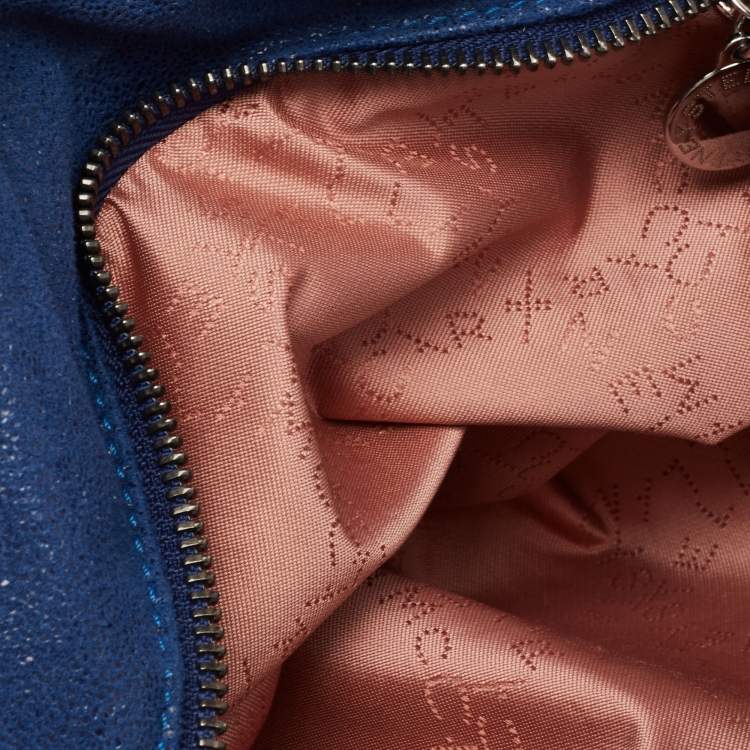 Pre Owned Stella McCartney Blue Faux Suede Falabella Tote