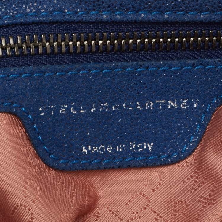 Pre Owned Stella McCartney Blue Faux Suede Falabella Tote