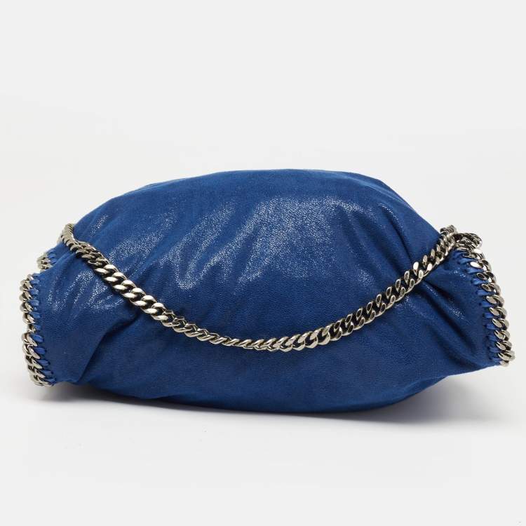 Pre Owned Stella McCartney Blue Faux Suede Falabella Tote