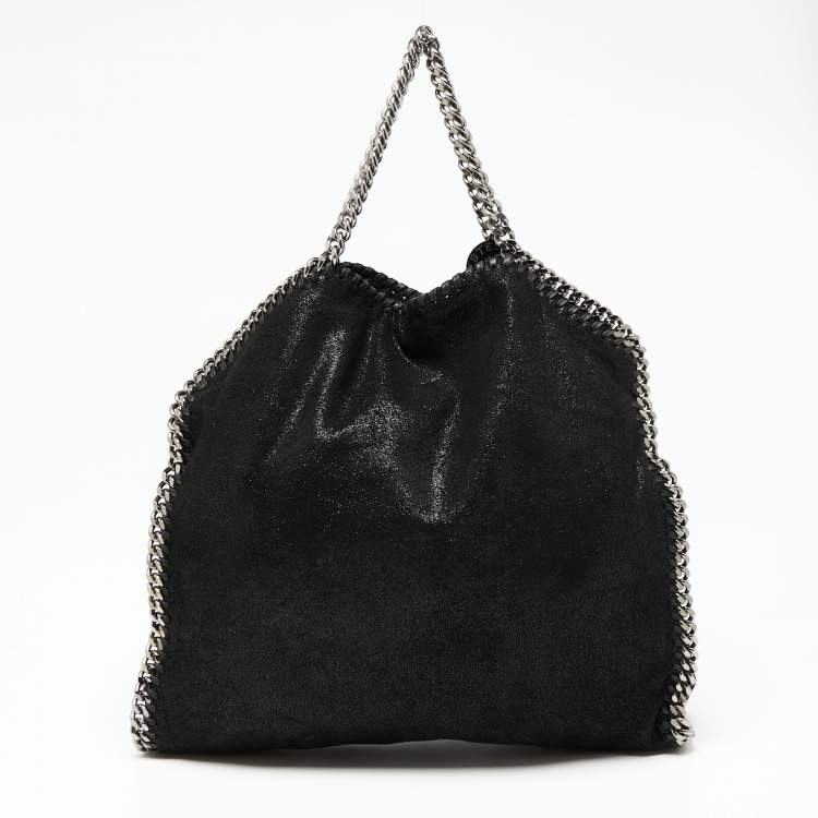 مملوكة مسبقًا Stella McCartney Black Faux Suede Falabella Tote