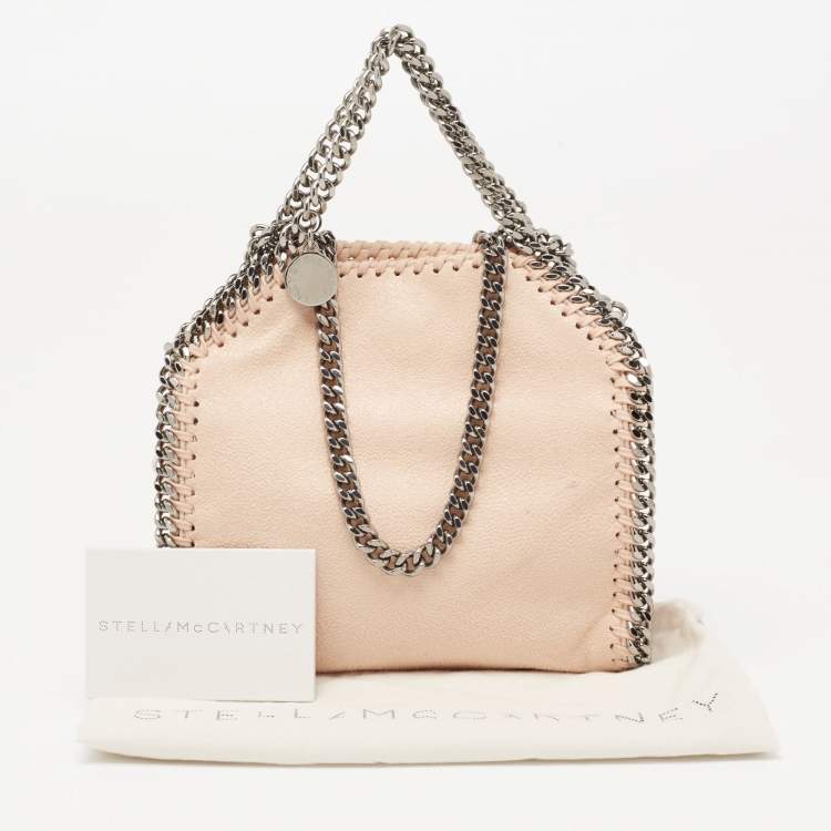 Pre Owned Stella McCartney Beige Faux Suede Tiny Falabella Tote 