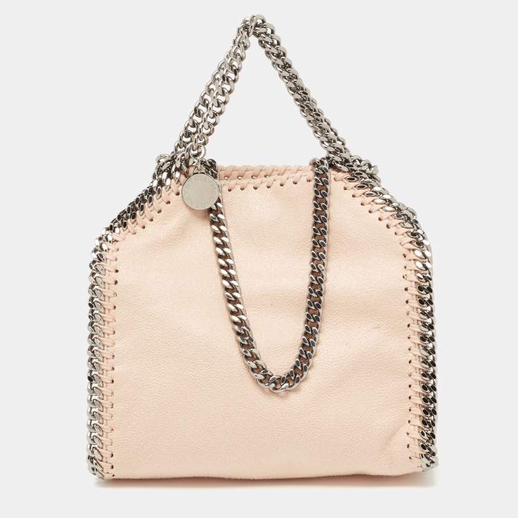 Pre Owned Stella McCartney Beige Faux Suede Tiny Falabella Tote 