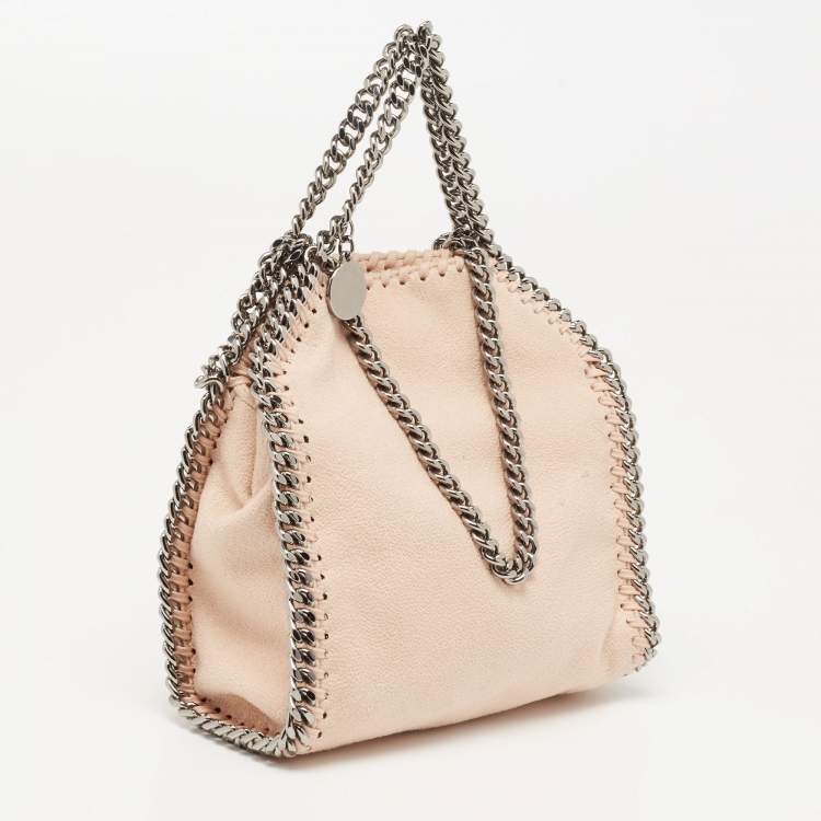 Pre Owned Stella McCartney Beige Faux Suede Tiny Falabella Tote 