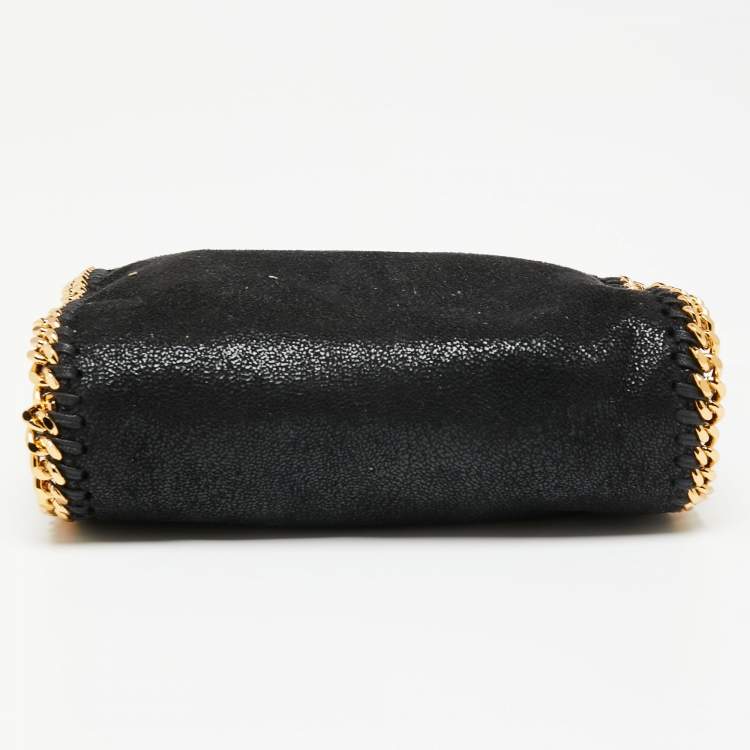 Pre Owned Stella McCartney Black Faux Suede Tiny Falabella Tote  