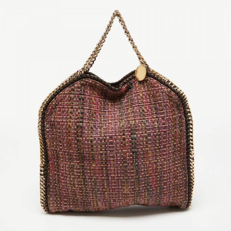 Pre Owned Stella McCartney Multicolor Woven Tweed Small Falabella Tote