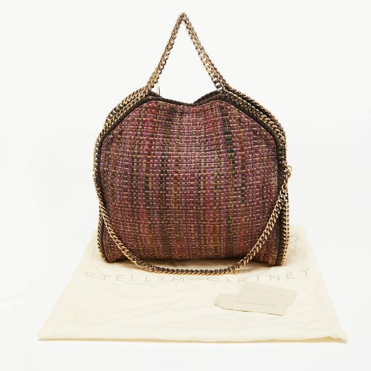 Pre Owned Stella McCartney Multicolor Woven Tweed Small Falabella Tote