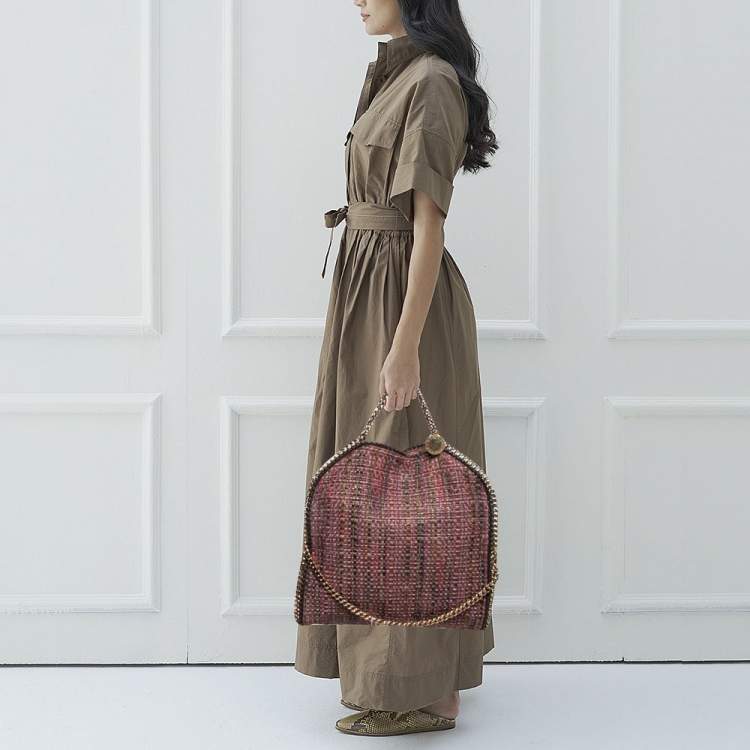 Pre Owned Stella McCartney Multicolor Woven Tweed Small Falabella Tote