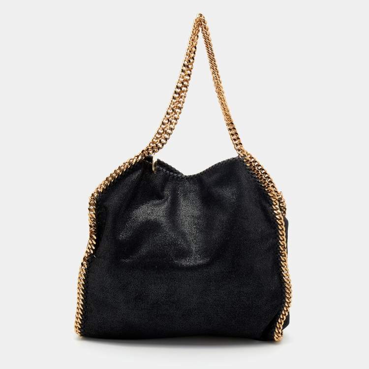مملوكة مسبقًا Stella McCartney Black Faux Leather Small Falabella Tote