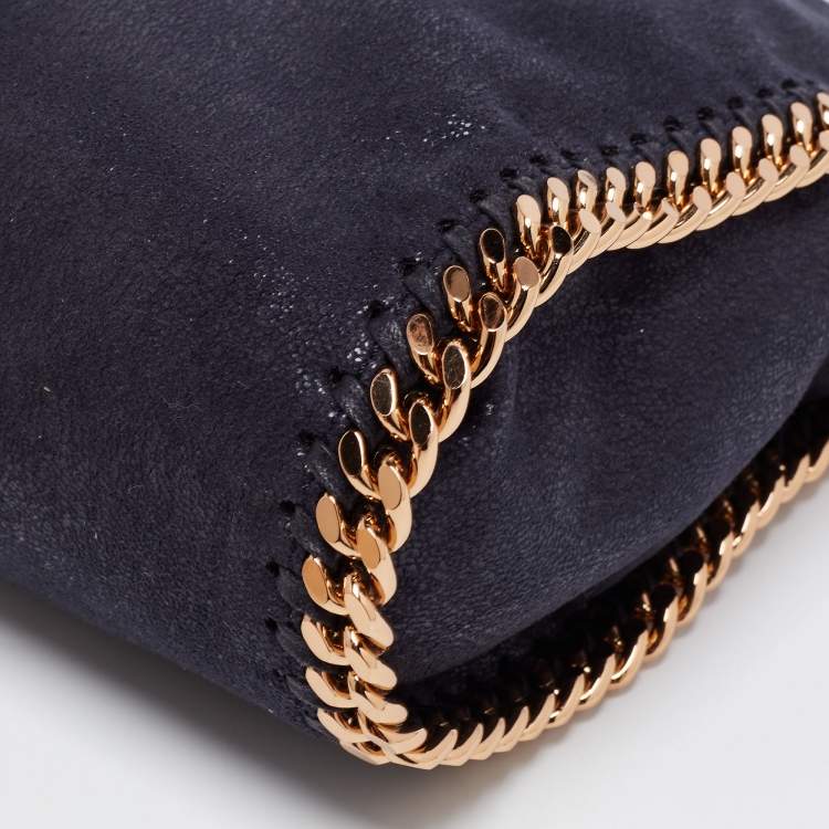 مملوكة مسبقًا Stella McCartney Navy Blue Faux Leather Mini Falabella Tote