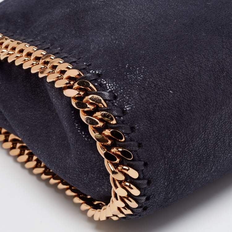 مملوكة مسبقًا Stella McCartney Navy Blue Faux Leather Mini Falabella Tote