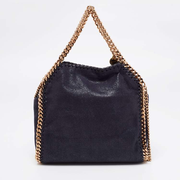 مملوكة مسبقًا Stella McCartney Navy Blue Faux Leather Mini Falabella Tote