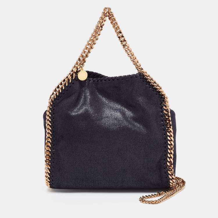 トートバッグ STELLA MCCARTNEY DARK BLUE FAUX LEATHER TINY TOTES Stella McCartney Navy Blue Faux Leather Mini Falabella Tote