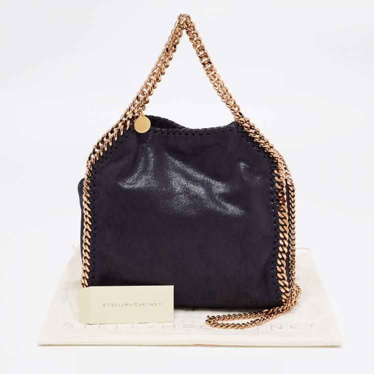 مملوكة مسبقًا Stella McCartney Navy Blue Faux Leather Mini Falabella Tote