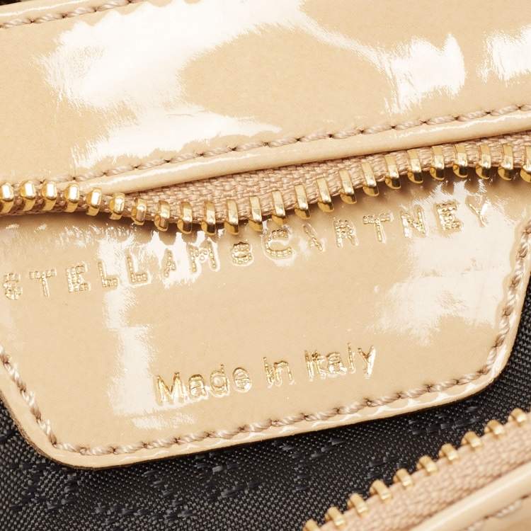 Pre Owned Stella McCartney Beige Faux Python Effect Leather Falabella Slim Clutch