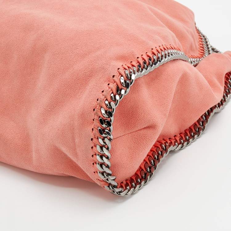 مملوكة مسبقًا Stella McCartney Coral Orange Faux Suede Large Falabella Tote