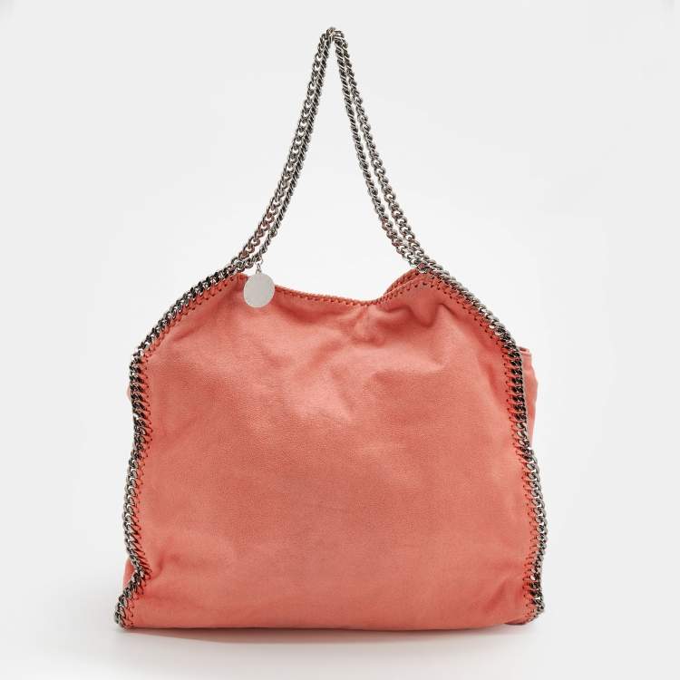 مملوكة مسبقًا Stella McCartney Coral Orange Faux Suede Large Falabella Tote