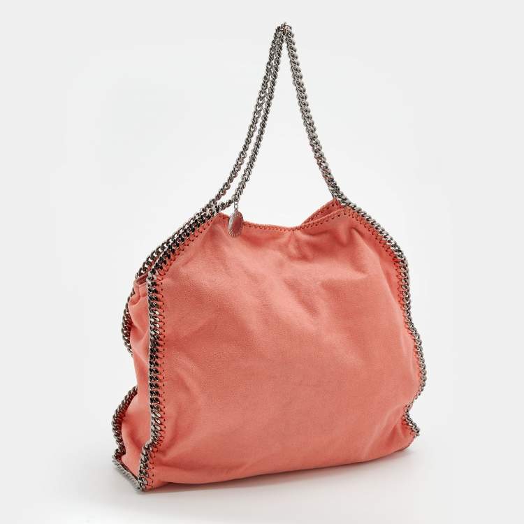 مملوكة مسبقًا Stella McCartney Coral Orange Faux Suede Large Falabella Tote