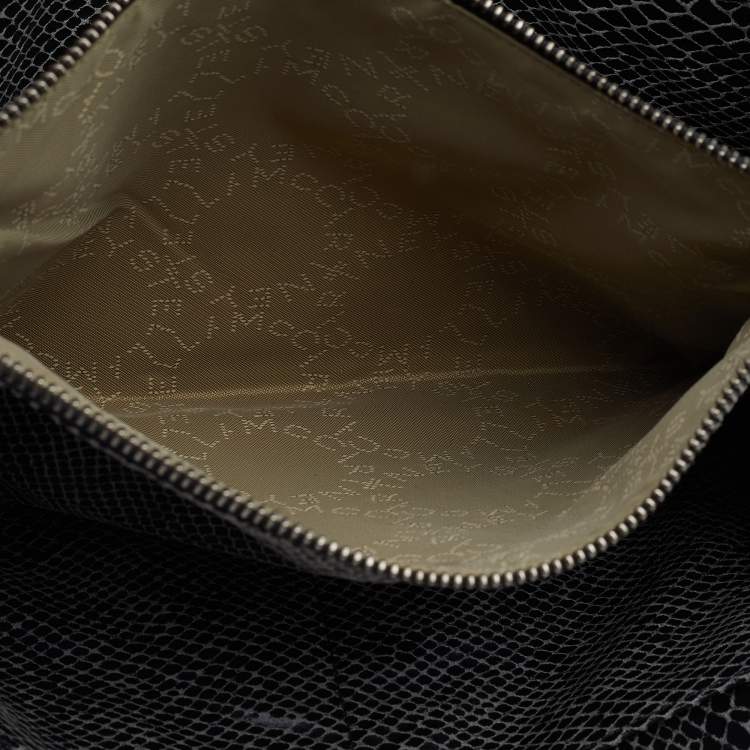 مملوكة مسبقًا Stella McCartney Grey Python Embossed Falabella Clutch