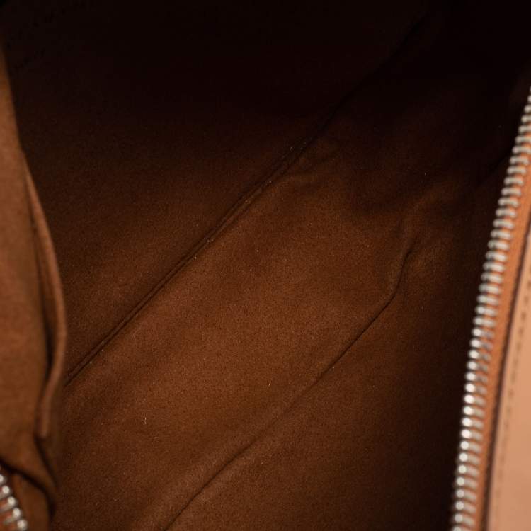 مملوكة مسبقًا Stella McCartney Brown Faux Leather Perforated Logo Mini Camera Bag