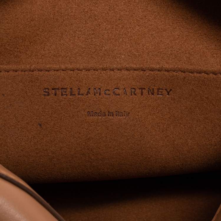 مملوكة مسبقًا Stella McCartney Brown Faux Leather Perforated Logo Mini Camera Bag