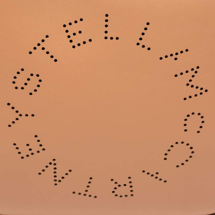 مملوكة مسبقًا Stella McCartney Brown Faux Leather Perforated Logo Mini Camera Bag