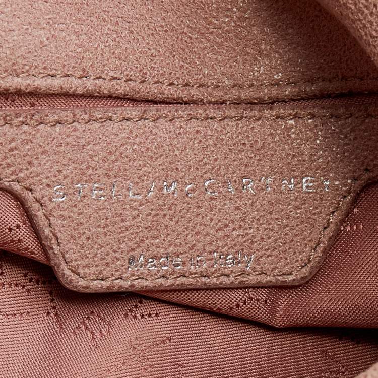 Pre Owned Stella McCartney Pale Pink Faux Leather Falabella Flap Shoulder Bag